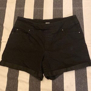 Black jean shorts